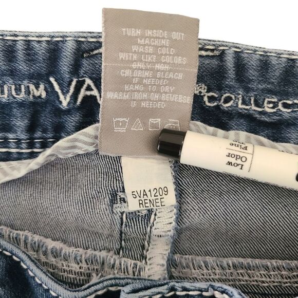 Premium Vanity Collection 26W 31L Boot Cut Embellished Jeans Criss Cross - Picture 11 of 12